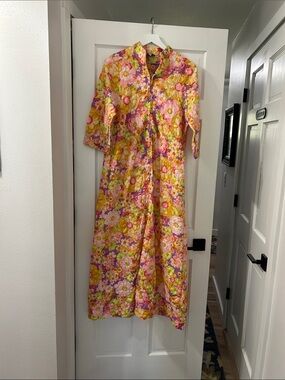 Vintage Quilted Floral Housecoat